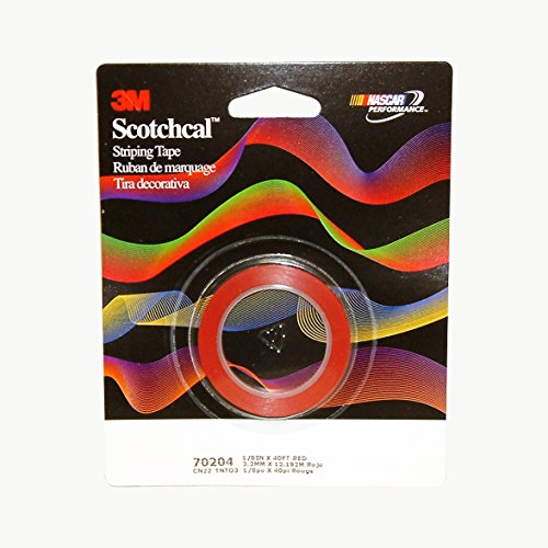 3M Scotch Scotchcal Striping Tape, 1/8 inch, Red, 70204