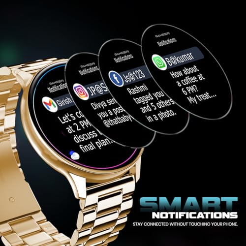 Image of GameSir Evo Vista Smartwatch, 1.39 inch HD Round Display, Bluetooth Calling, Heart Rate & SPO₂, 100+ Sports Modes, IP67, Long Battery Life for Men & Women (Matel Gold)