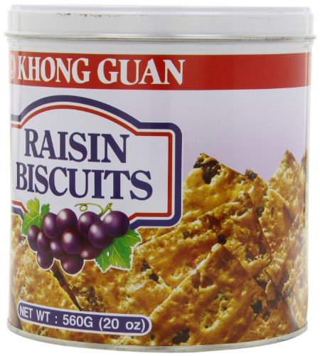 Khong Guan Raisin Biscuits Tin, 20-Ounce (Packaging May Vary) #TOP4