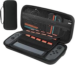 KITDAHOM Etui pour Nintendo Switch 2 2025 - avec Espace pour 20 Cartouches de Jeu et Compartiment supplémentaire pour Accessoires - Compatible avec la Console Nintendo Switch 2 2025 - Noire