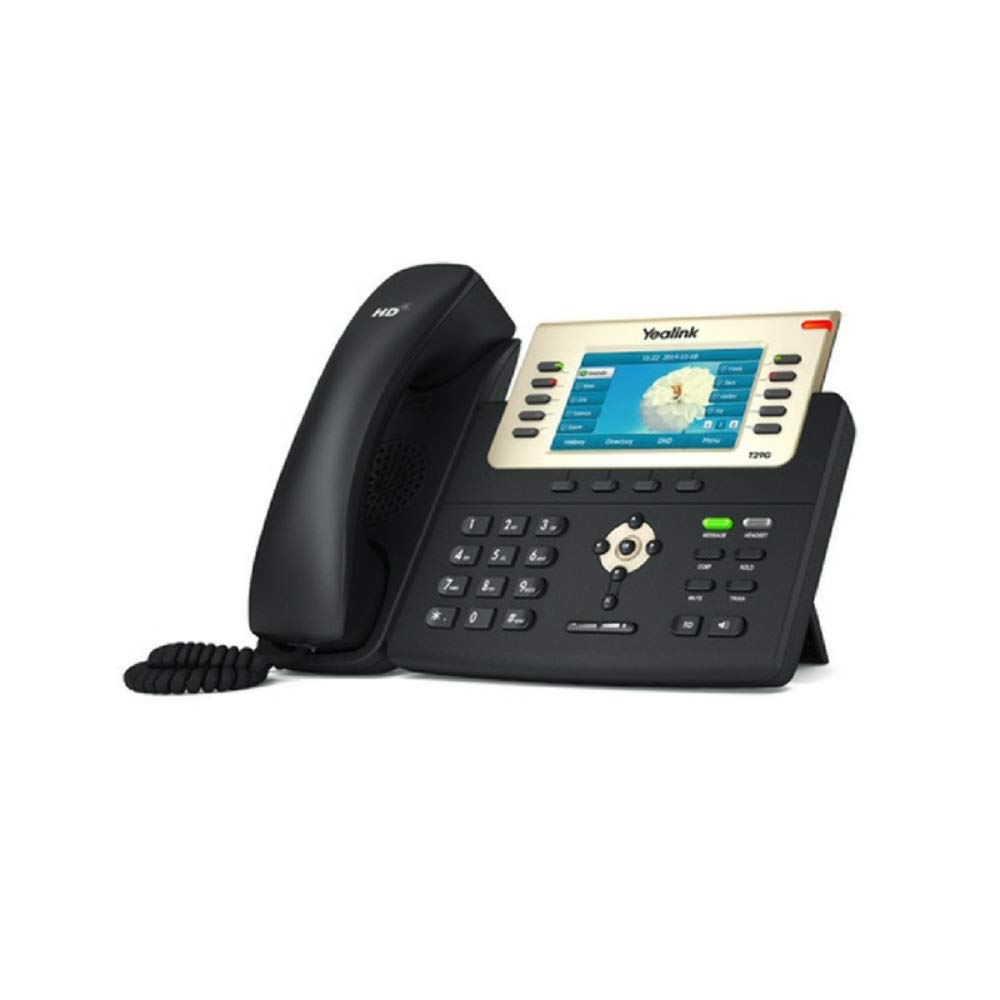 Yealink SIP-T29G Professional Gigabit IP Power over Ethernet przewodowy telefon z technologią Optima HD i 4,3-calowym podświetlanym kolorowym wyświetlaczem LCD - czarny