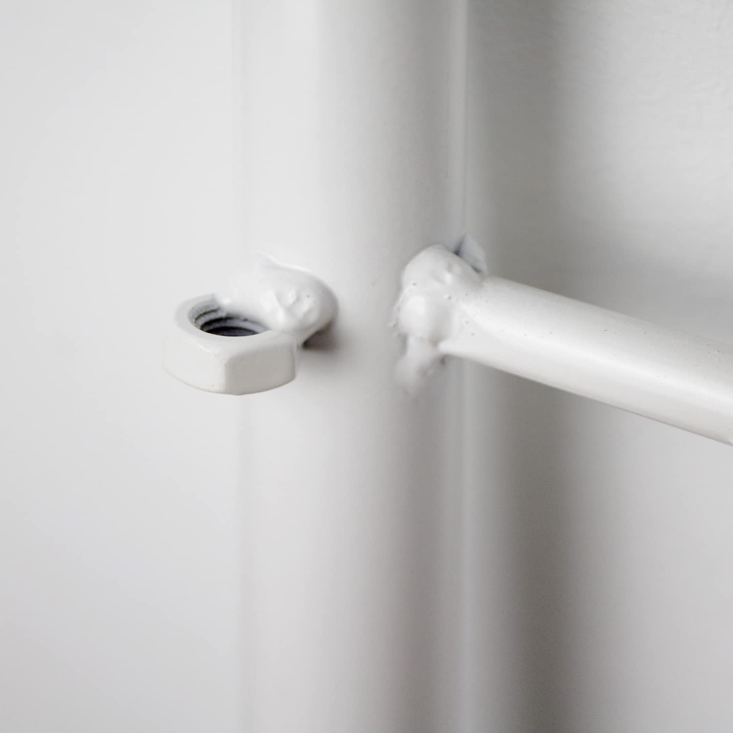 ElHerrero Cabecero de Forja Nacional para Cama de 105Cm, Color Blanco de Hierro con Diseño Elegante, Sencillo y Clásico de Líneas y Círculo. Económico y Fácil de Limpiar, Resistente para Dormitorio.