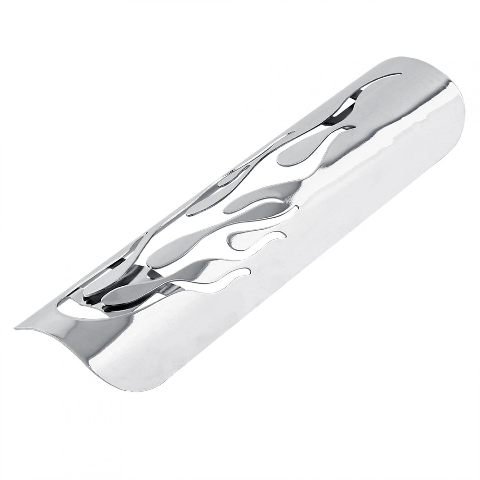 Scudo termico per moto, Scudo termico di scarico, Scudo termico per tubo di scarico della fiamma universale per moto Protezione della copertura del silenziatore(D'argento)