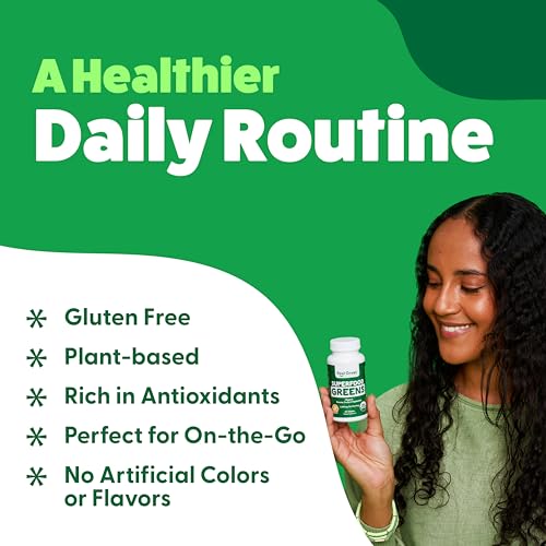 Feel Great Vitamins Super Greens Tablets | Organic Greens, Fruits and Veggies Supplement | Fruit and Veggie Supplement with Kale, Spinach Extract, Green Onion, and More, 60 Tablets - Image 5