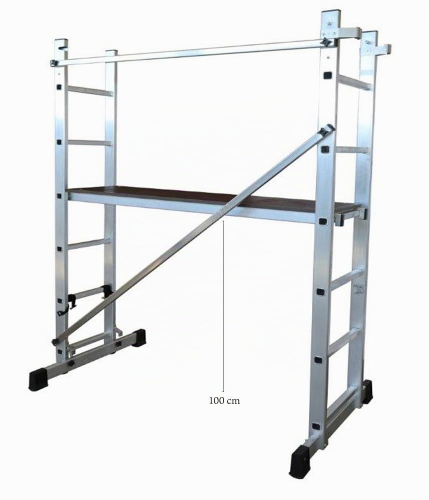 Escalera - andamio Profesional de Aluminio 2 x 6 peldaños Multiusos