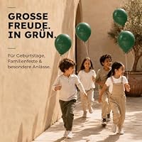 Luftballons Dunkelgrün – 100 Stück, Ø 27 cm, Hochzeit, Party & Geburtstag – Ansicht 9