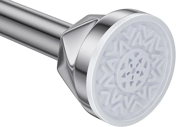 TITGIPE Shower Curtain Rod 27-80 Inches, No Drill Tension Curtain Rod, Adjustable Spring Tension Shower Rods for Bathroom, Kitchens, Windows, No Rust, Silver