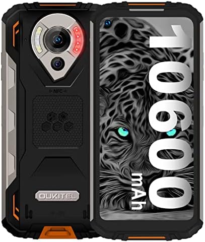 Night Vision Rugged Smartphone Unlocked OUKITEL WP16 Cell Phone 10600mAh Battery 8GB+128GB 6.39" HD Screen Android 11 4G LTE Dual SIM Fast Charging Waterproof Fingerprint OTG NFC 5GWIFI GPS SOS