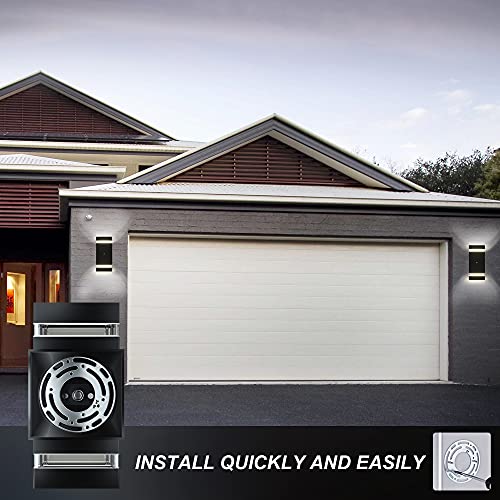 Tetote Dusk To Dawn Outdoor Lighting(1 Pack), Outdoor Wall Lamp, Up Down Exterior Light Fixture With Sensor, Black Front Porch Lights, Outside Wall Lights For House, Gu10 3000K (Bulb Included) #TOP7