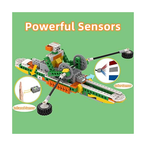 Apitor Robot Building Toys for Kids, 10 in 1 Programmable Remote Control Robot with Powerful Motors & LED Light, STEM Toys for Kids, Coding Toys for Kids, Robot Toys Gift for Kids Boys Girls Ages - Image 5