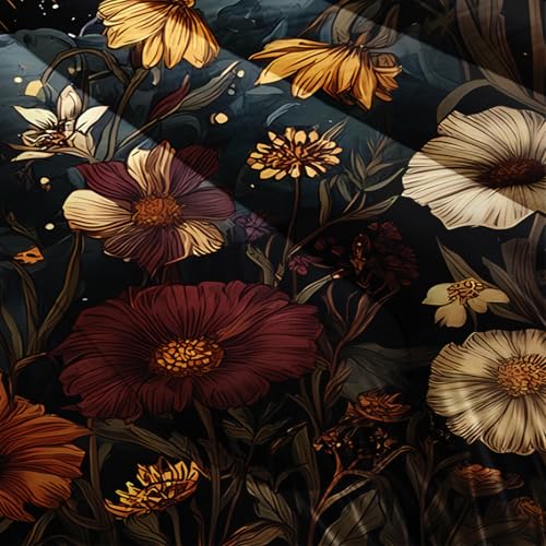 Image of AILONEN Sun and Moon Bedding Set for Teens Girls Bedroom Decor,Bohemian Style Starry Sky Comforter Set Queen Size,Natural Plants Duvet Set,1 Quilt and 2 Pillowcases,3Pcs