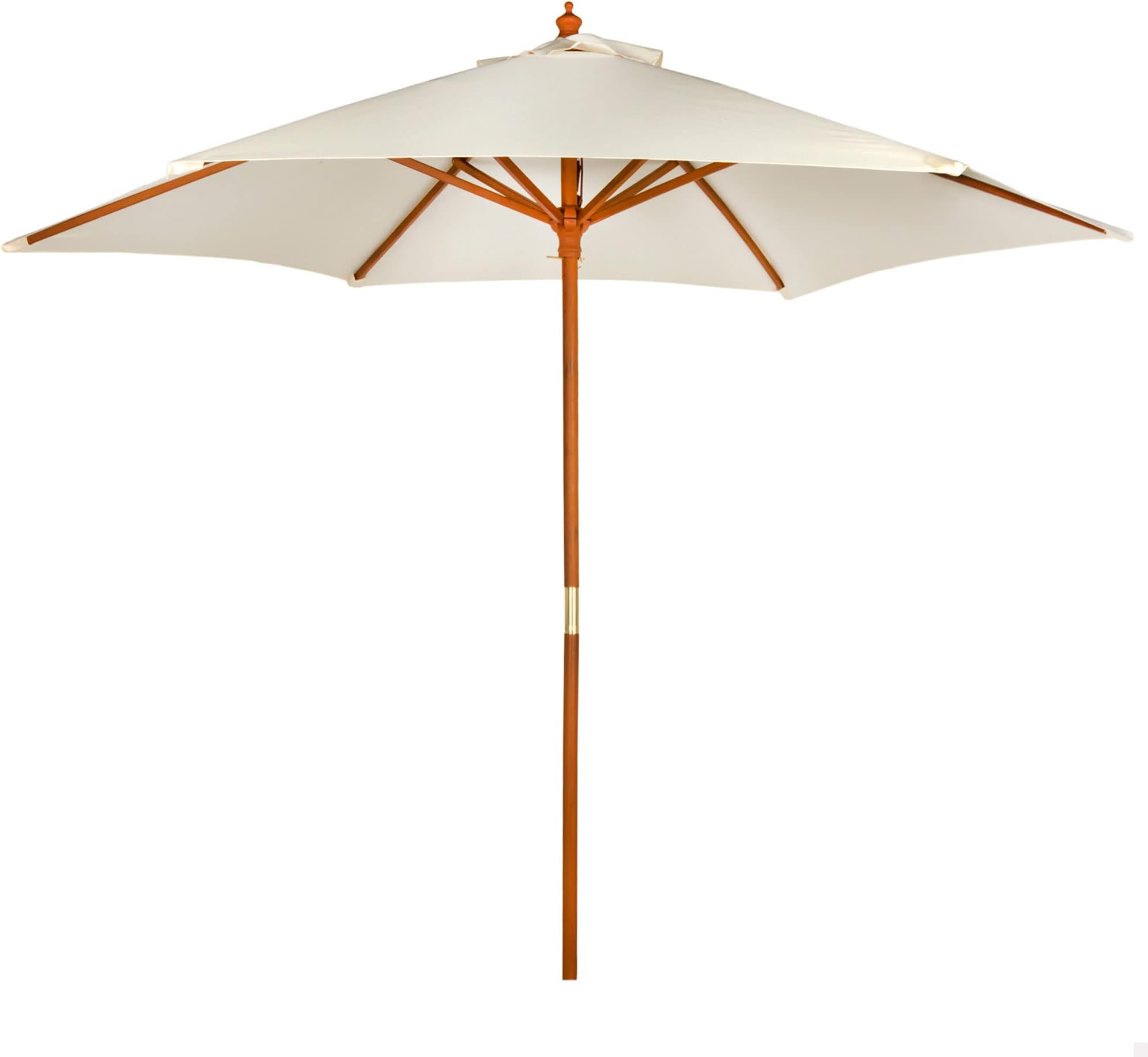 AKTIVE Garden Hexagonal Parasol with Wooden Pole