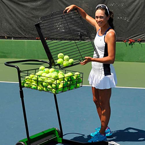 ONCOURT OFFCOURT Tennis Multimower - Tennis Ball Mower & Teaching Cart - 300 Ball Capacity, 2 Baskets - Easy to Transport - Jam-Free - Hinged Arms to Pass Through Gates - Weatherproof Cover Included