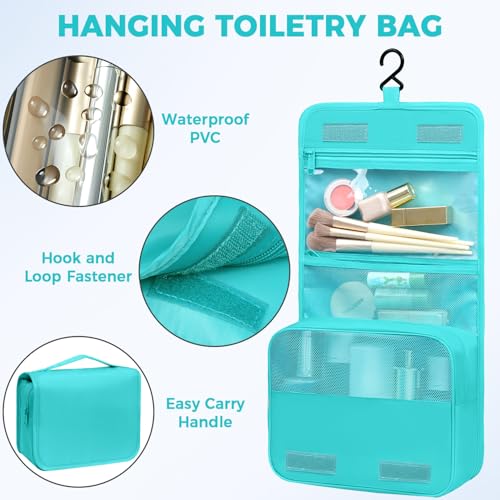 Image of BAGAIL 9 Set Packing Cubes with Packing List Luggage Packing Organizers for Travel Accessories (Blue Green)