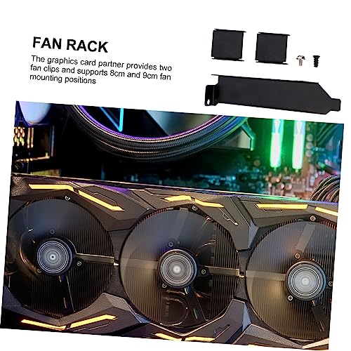 Soporte para ventilador de GPU 2 piezas negro miniatura 7