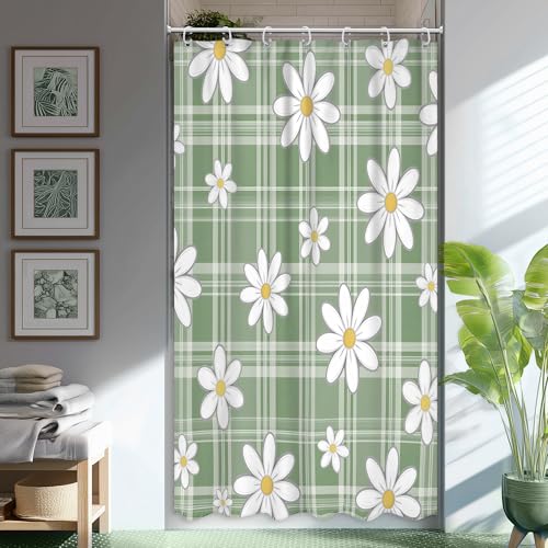 Newsely Green Daisy �ԕ� �V�����[�J�[�e�� 36Wx72L �C���` ������ Y2k �t�����[ Grovvy �`�F�b�N�� �L���[�g �L�b�Y �{�[�z�[ �t ���I �o�X���[���Z�b�g �K�[���[ ���� �h�� �����C ���� �A�N�Z�T���[ �z�[���f�R