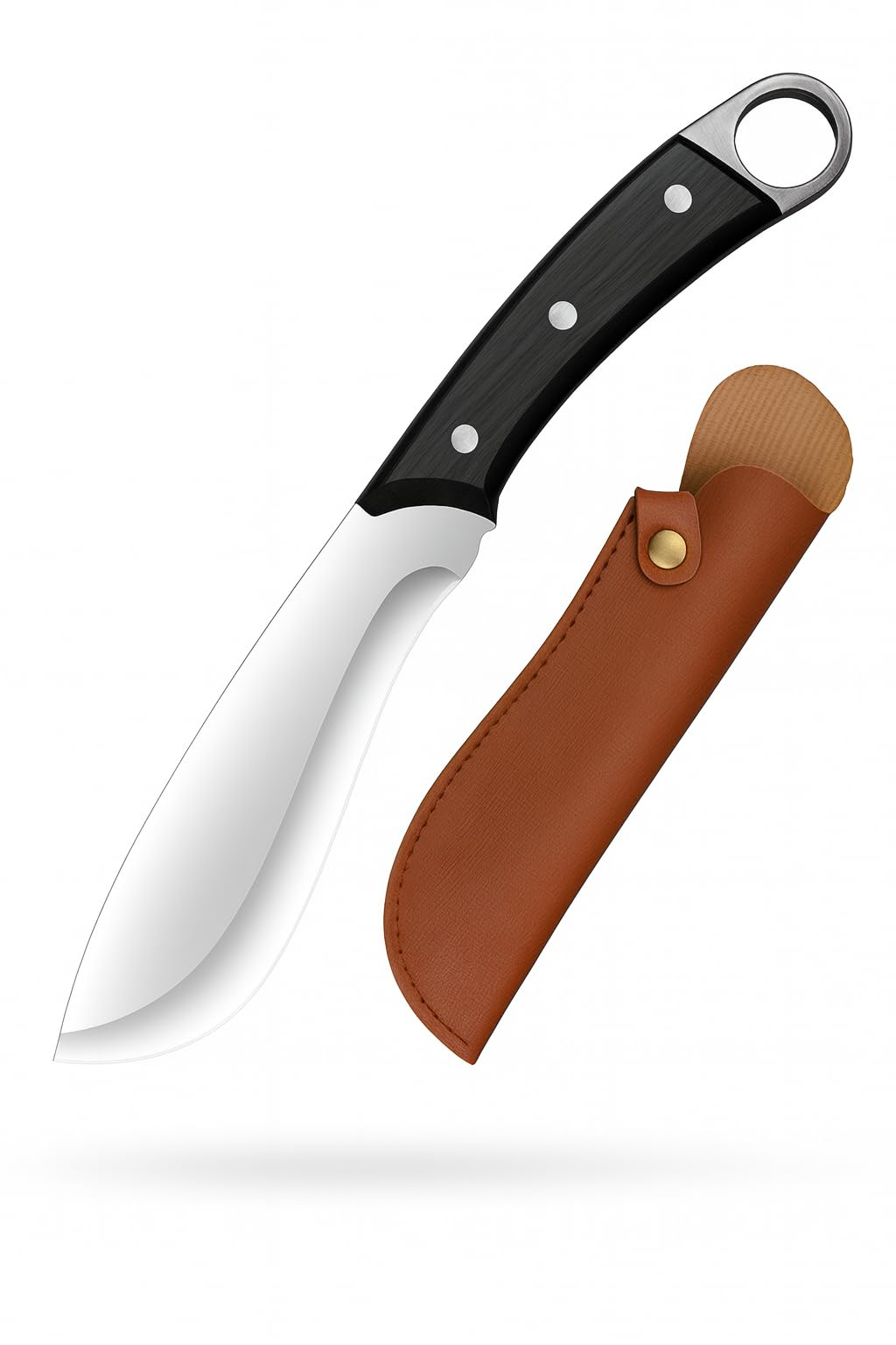 Wizbiz 7 Inch Heavy Duty Cleaver Knife with Sheath | Stainless Steel Kitchen Chopper for Meat, Chicken, Fish & Vegetables | Sharp Rust-Free Blade for Home Cooking & Chef Use