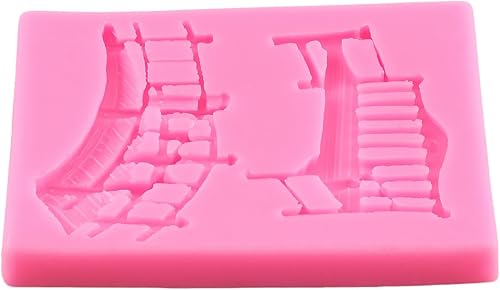 Miniatura 7 de Moldes de silicona para fondant de banco de puente, para decoración de tartas, decoración de cupcakes, pasta de goma de caramelo de chocolate,