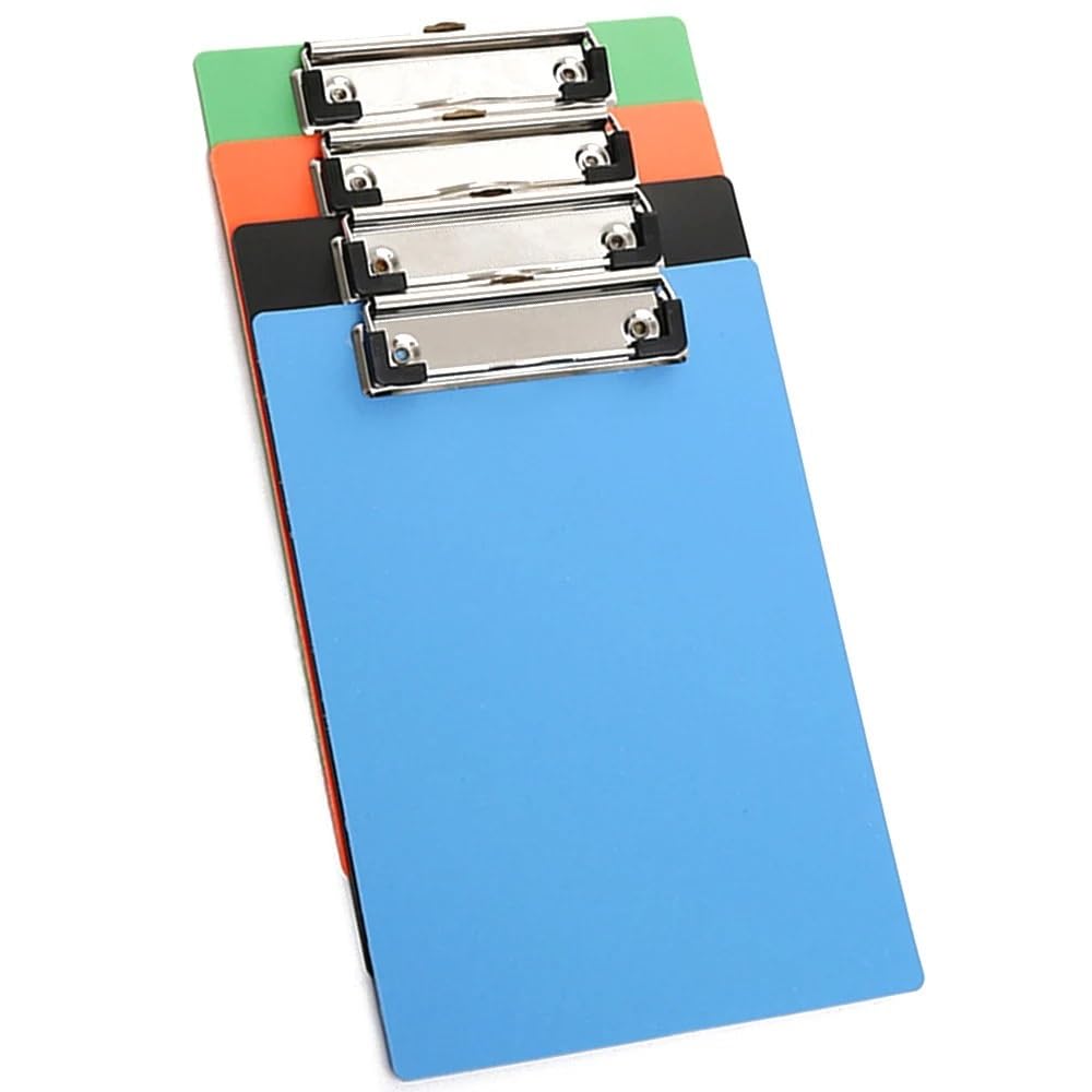 4 pezzi A5 Portadocumenti Clip Appunti Blocco note Carta di prova Forniture scolastiche for ufficio Cartella file Cancelleria Per L'ufficio(Black)