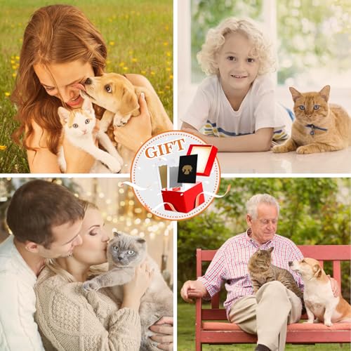 Nabance Pfotenabdruck set Hund, Fußabdruck Baby, 4 pcs Gold und Silber Stempelkissen mit 8 Karten Fussabdruck Baby Handabdruck Baby Hundeschnauze Druck Kit Abdruck set Geschenk für Haustiere Besitzer