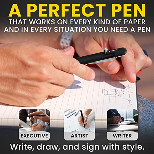 Bastion PEN-SLMBLT-ALBLK ® Luxury Slim Bolt Action Pen, Lightweight Aluminum Edc Pen thumb #3