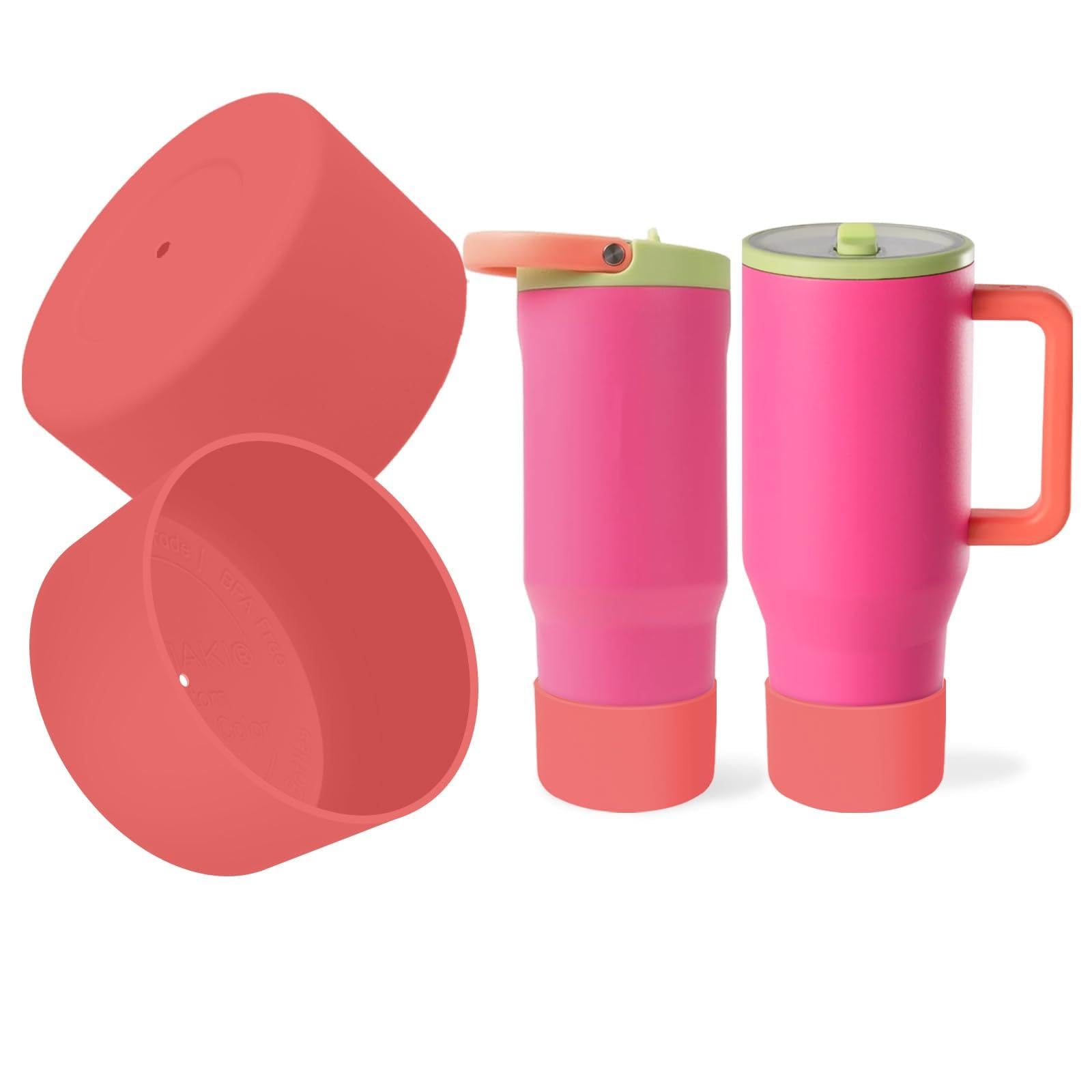 Kaitiaki 2PCS Silicone Boot for HydroJug Traveler & Sport 40 oz, Protective Anti-Slip Bottom Sleeve for Hydrojug Stainless Steel Tumbler, Water Bottle Rubber Base Accessories, BPA-Free(Orchid)