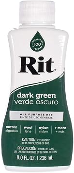 Rit Dye Liquid Wide Selection of Colors 8 Oz. (Dark Green)