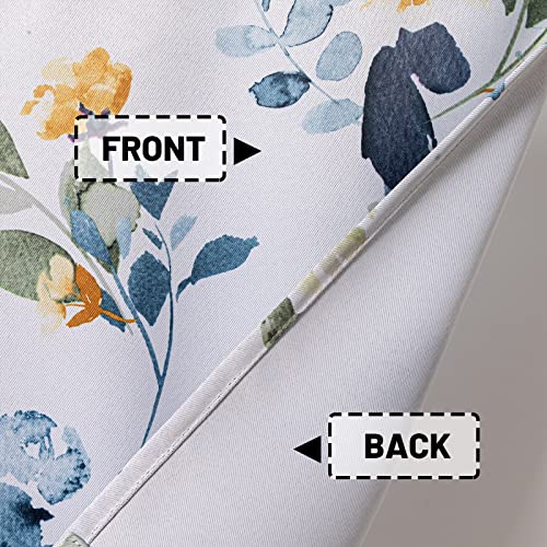 Image of MYSKY HOME 2 Pack Blackout Window Valance, 18 Inches Long Kitchen Window Curtains Over Sink Rod Pocket Pattern Valance for Bathroom Bedroom Living Room, Yellow & Grey