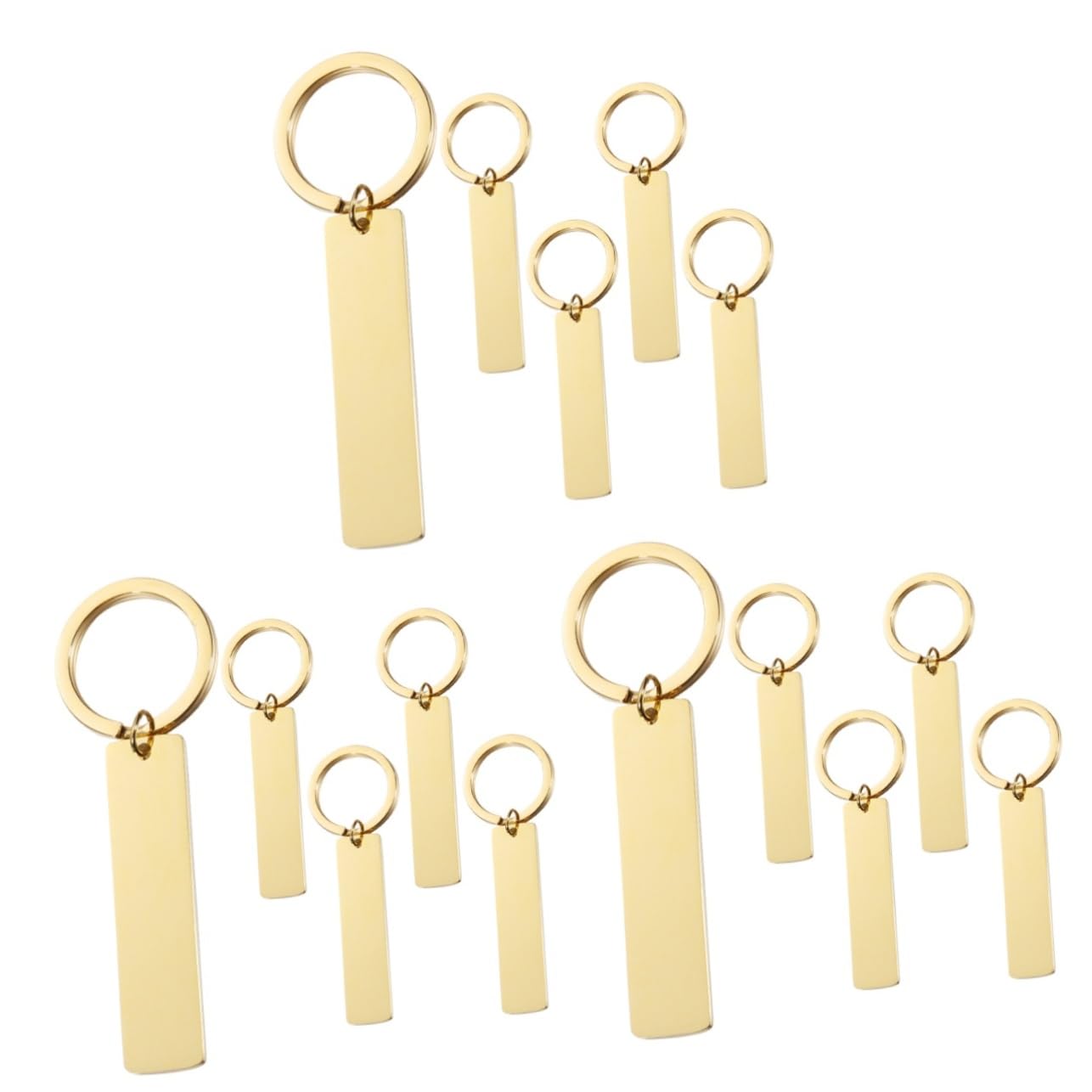 PACKOVE 3 Sets Süße Schlüsselanhänger Mit Schriftzug Unvollendete Schlüsselanhänger Metall-schlüsselanhänger 5 Stück X 3