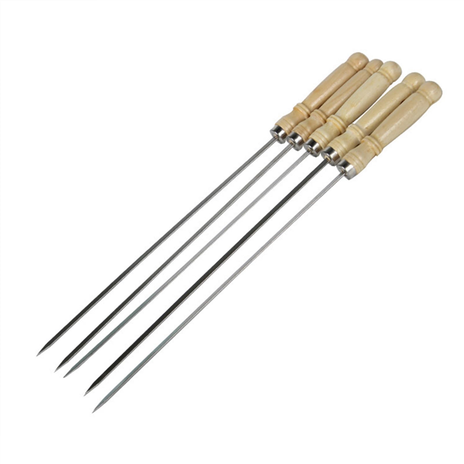 Spiedini di Kabob, spiedini Piatti alla griglia in Acciaio Inossidabile, con Comoda Impugnatura in Legno, for Cocktail, Barbecue, Barbecue, Frutta, 10 Pezzi (Size : 100)