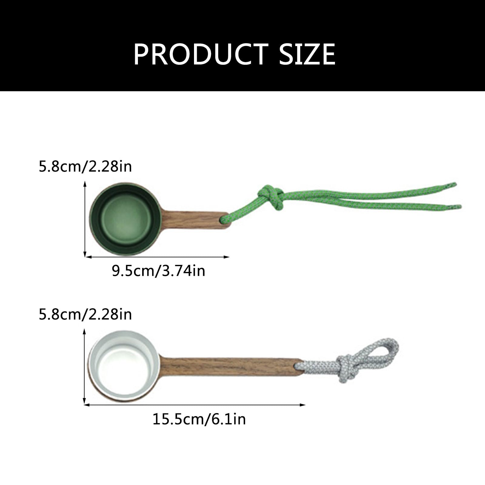 Cucchiaio Dosatore Per Caffè - Acciaio Inox 430, Manico Legno, Capacità 12g
