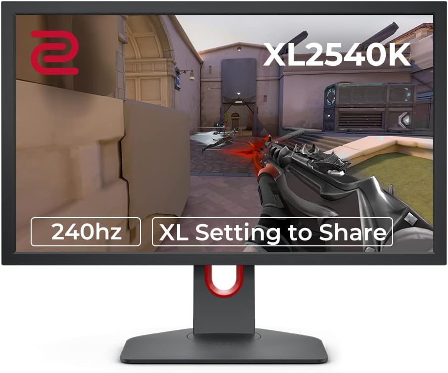 BenQ Zowie XL2540K 24.5 inch 240Hz Gaming Monitor | Smaller Base | Flexible Height & tilt Adjustment | XL Setting to Share | Customizable Quick Menu: image 1 of 8