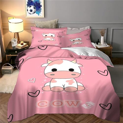 Parure de lit vache microfbre 135x200 pour enfant et ado - 6