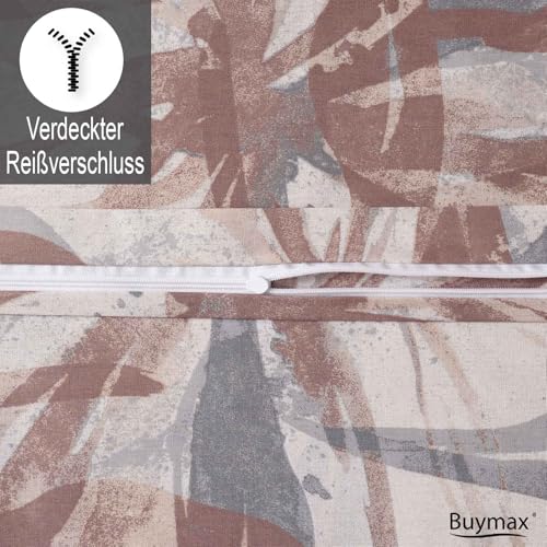Buymax Bettwäsche 135x200 cm 4-teilig – Bettwäsche Set Renforcé 100% Baumwolle, 2 x Bettbezug 135x200 cm und 2 x Kissenbezüge 80x80 cm… – Ansicht 4