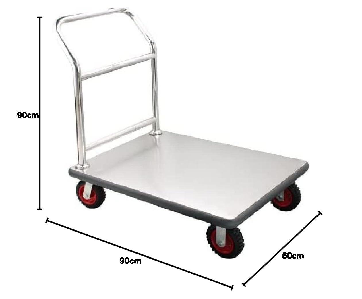 Saro AF 230 Transportwagen, Metall, Silber, 90 x 60 x 90 cm