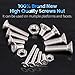 Glarks 510Pcs Metric M3 M4 M5 304 Stainless Steel Flat Head Countersunk Socket Cap Bolts Screws Nuts Assortment Kit, Allen Hex Drive