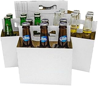 150 Six Pack Beer Bottle Holder that fits 12-16oz bottles Sturdy | Cardboard