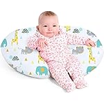 Little Grape Land Nursing Pillow for Infants, Breastfeeding Pillows, Baby Support Pillow for Nursing, Bottle Feeding, Tummy Time with Machine Washable Cover & Breathable Filling, Woodland Animals