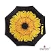 Sharpty Inverted Umbrella for Women - Windproof & Reverse - Easy to Open and Close - Upside Down & C-Shaped Handle - Rain & Wind Resistant - For Travel - Yellow Flower
