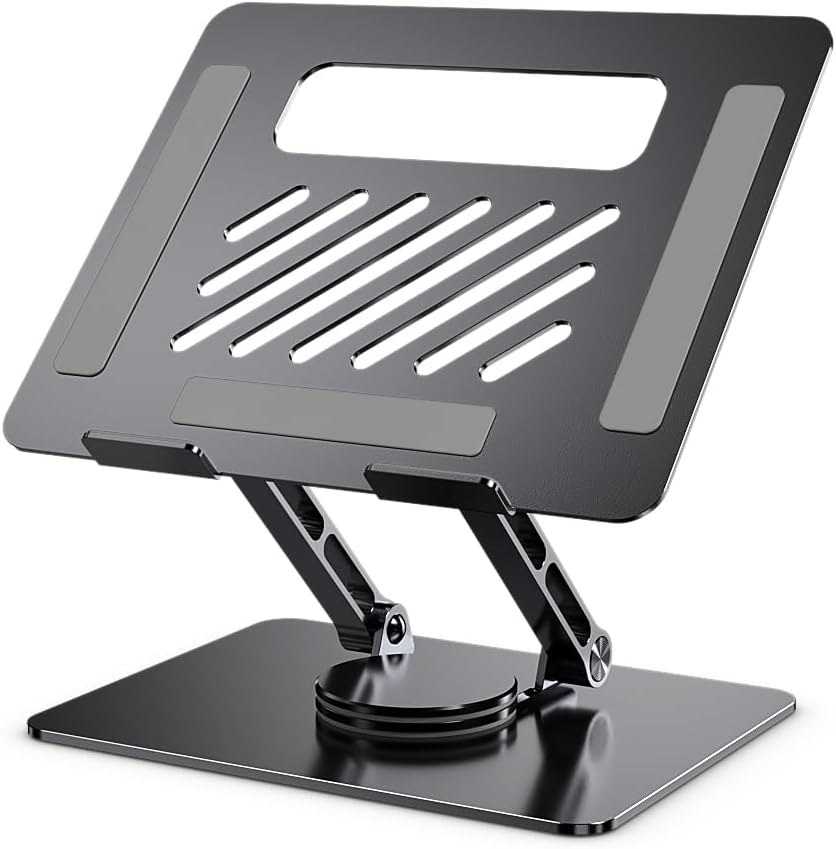 Adjustable Laptop Stand for Desk - Portable Computer Stand With Cooling Function - Stable for Home Office - Fits Various Laptop Sizes, Gray