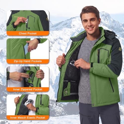 Image of Mens Winter Coats Puffer Waterproof Ski Insulated Jacket