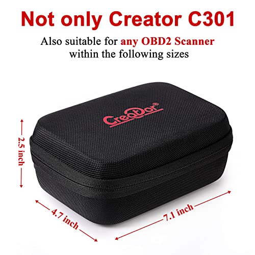 Creator Official Protective Hard Case Carrying Storage Bag & 16Pin Male To Female Extension Cable For C301 C302 C410 Diagnostic Tool #TOP2