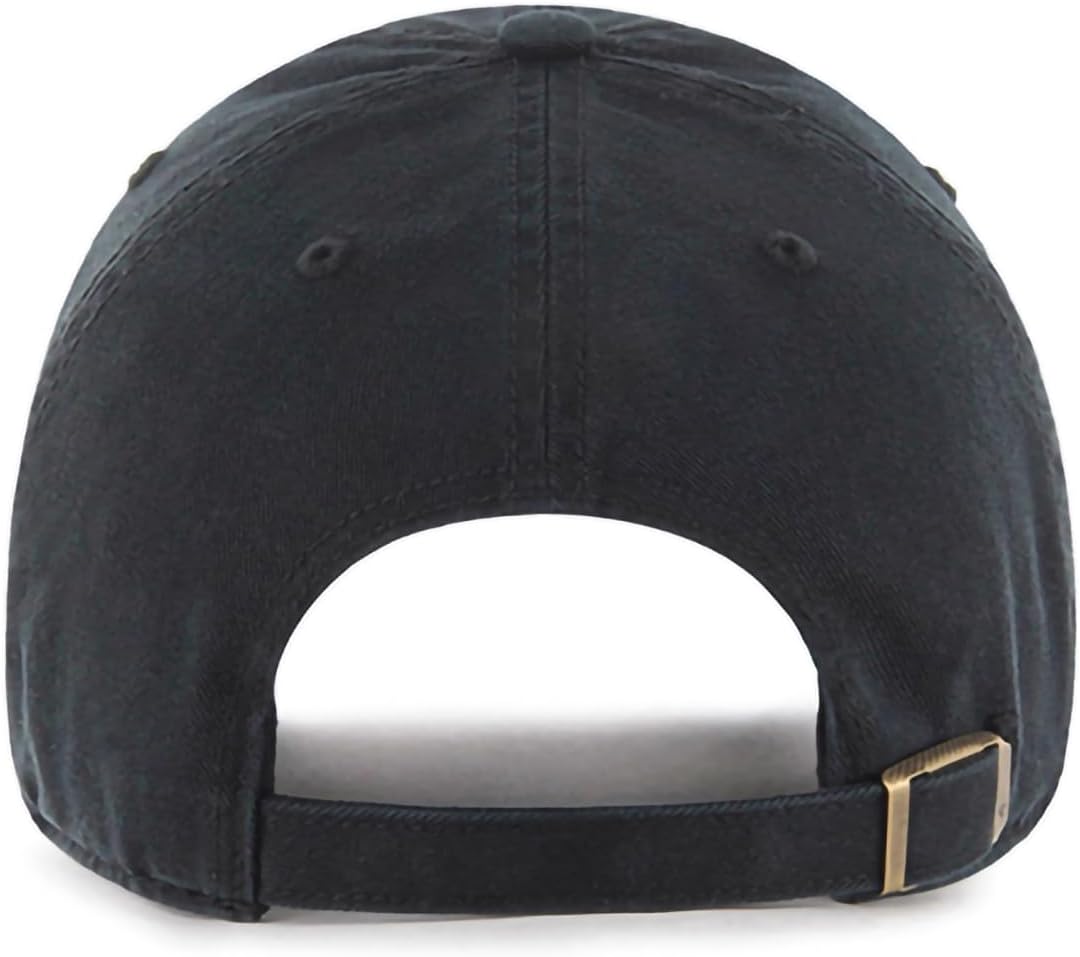 47 Brand MLB Black Black Primary Logo Clean Up Adjustable Baseball Cap Hat, Adult One Size Fits All - Los Angeles Angels