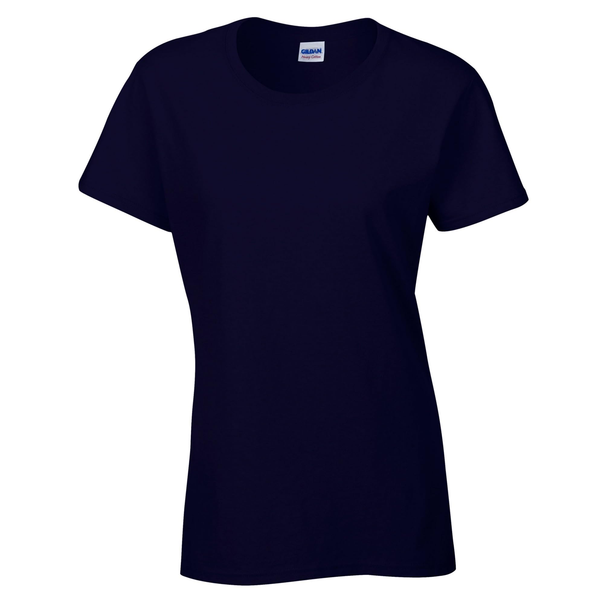 Gildan Womens/Ladies Cotton Heavy T-Shirt (L) (Navy)