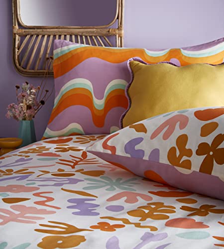 furn. Amelie Duvet Cover Set - Colourful Floral Reversible Bedding (Multicolour Floral - King) - Image 2