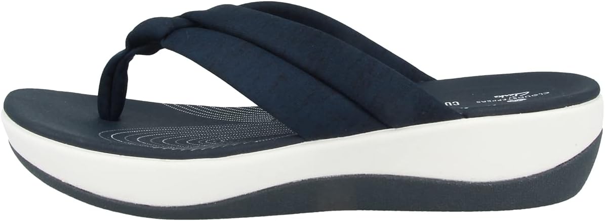 Clarks Women's Arla Kaylie Flip-Flop, Navy Textile, 7.5