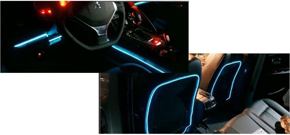 HomDSim Sound-activated Function Auto Car Neon LED Panel Gap String Strip Light, Glowing Wire/El Wire Lamp,Automotive Interior Car Decor Decorative,Cigarette Lighter Plug : Automotive