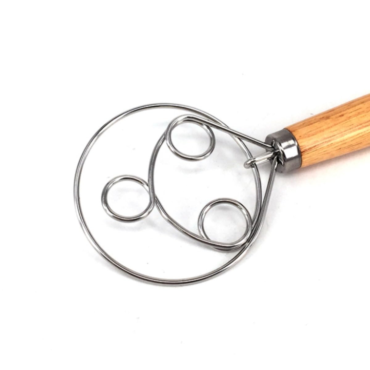 Frusta da Cucina Sbattitore Manuale Utensili for Impastare La Cottura al Forno con Manico in Legno Manuale in Acciaio Inossidabile for Il Pane Frullatore Efficiente