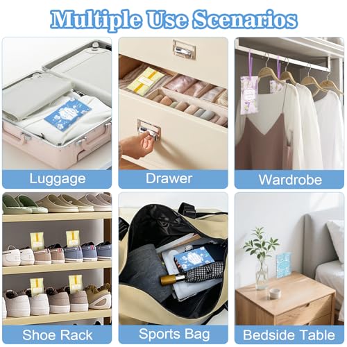 Image of STRN Scented Sachets for Drawer and Closet, 16 Packs 4 Scents Long-Lasting | Linen, Lavender, Pure Cotton, Vanilla, Small Space Air Freshener