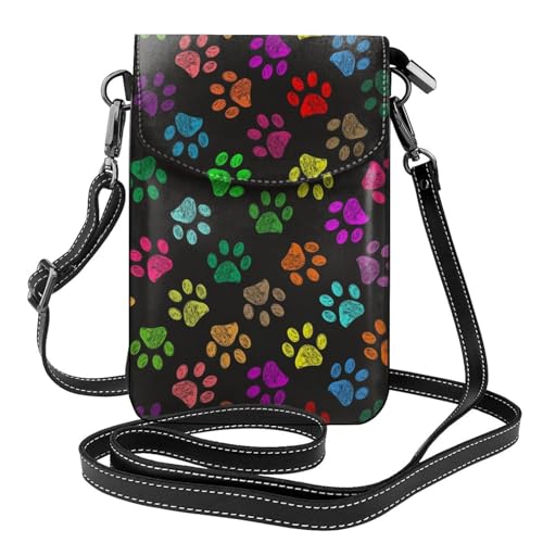 Patte chat chien imprimée sur pochette smartphone élégante pour femme